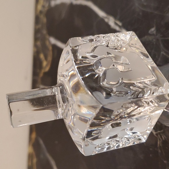 NWT Alef Judaica 100% Crystal Chanukah Dreidel Vintage 1990's & Original Box - Picture 7 of 12
